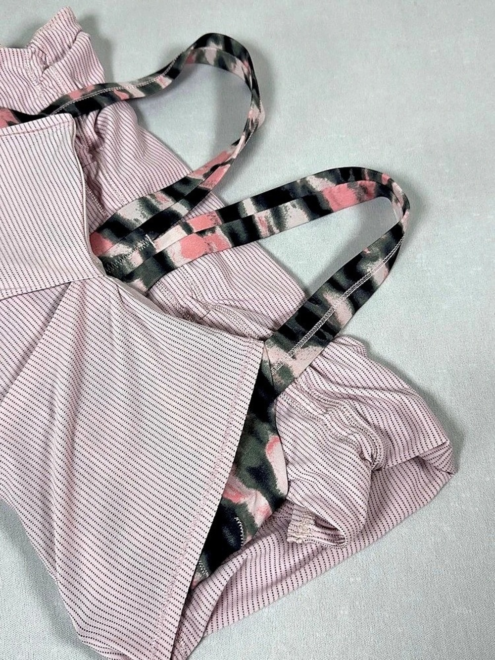 lululemon Make a Move Tank Women's Pink & Black Striped Tank